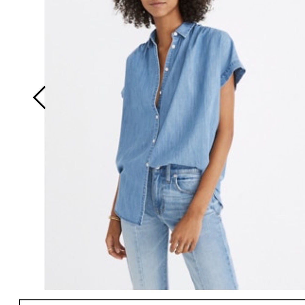 Madewell Central Drapey Shirt in Roberta Indigo